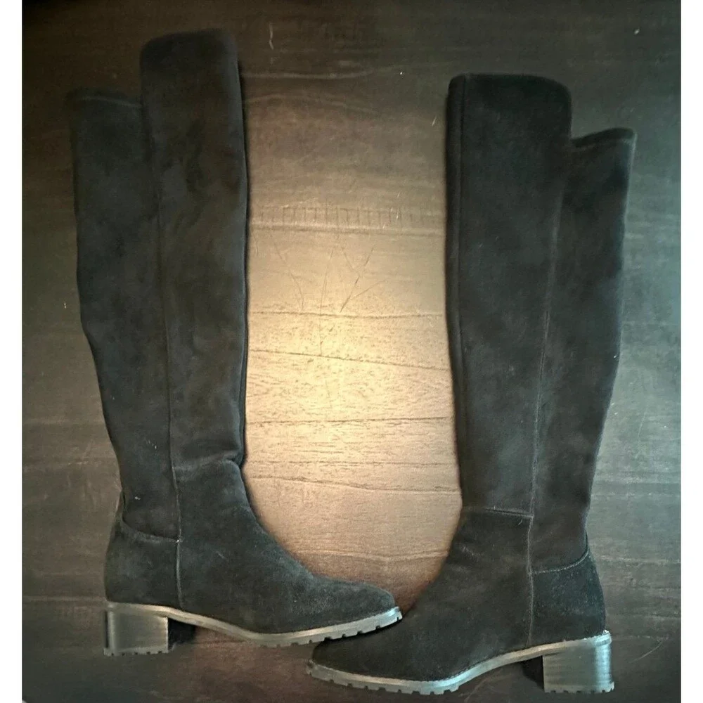 Blondo Women's Waterproof Sierra Over-The-Knee Boot | Black Suede | 7.5